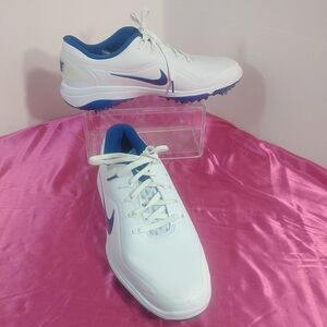 Nike Mens SZ 9 React Vapor 2 Golf Shoes White Blue BV1135-102 NWOB.